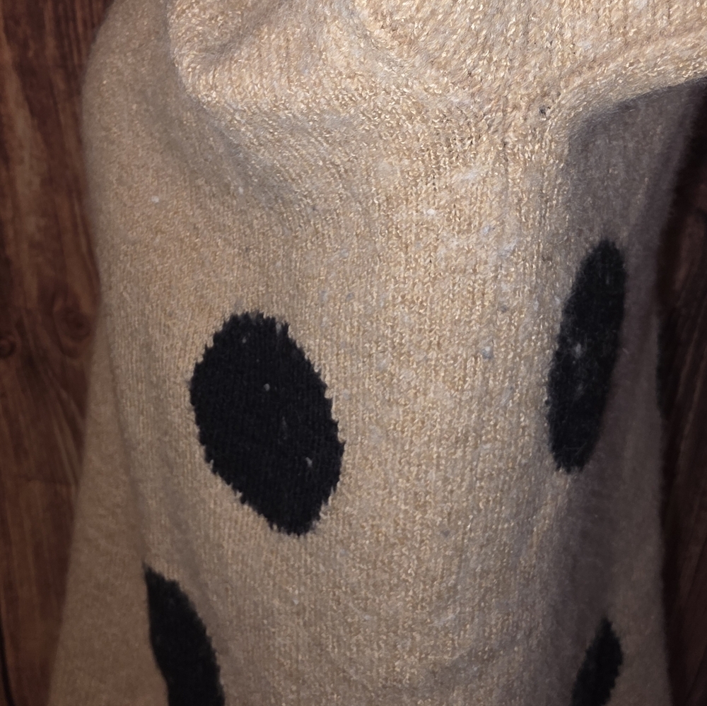 Madewell Dot Graystone Sweater Size S Heather Camel - Picture 7 of 9